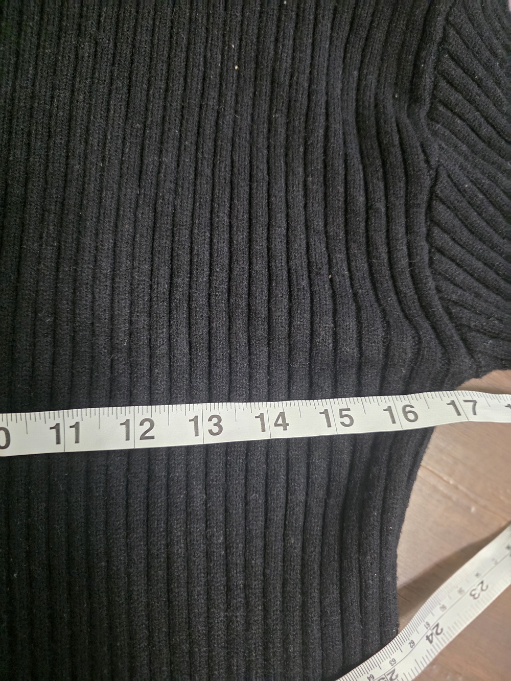 Forever 21 Black Ribbed Turtleneck Sweater Dress XL Long Sleeve Knit Mini - Picture 4 of 6